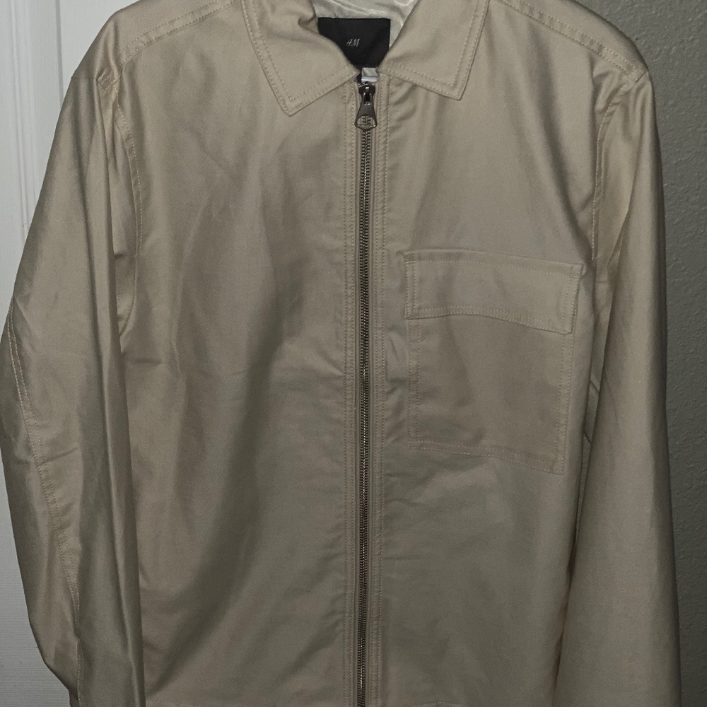 Cream Zip Up Short Jacket